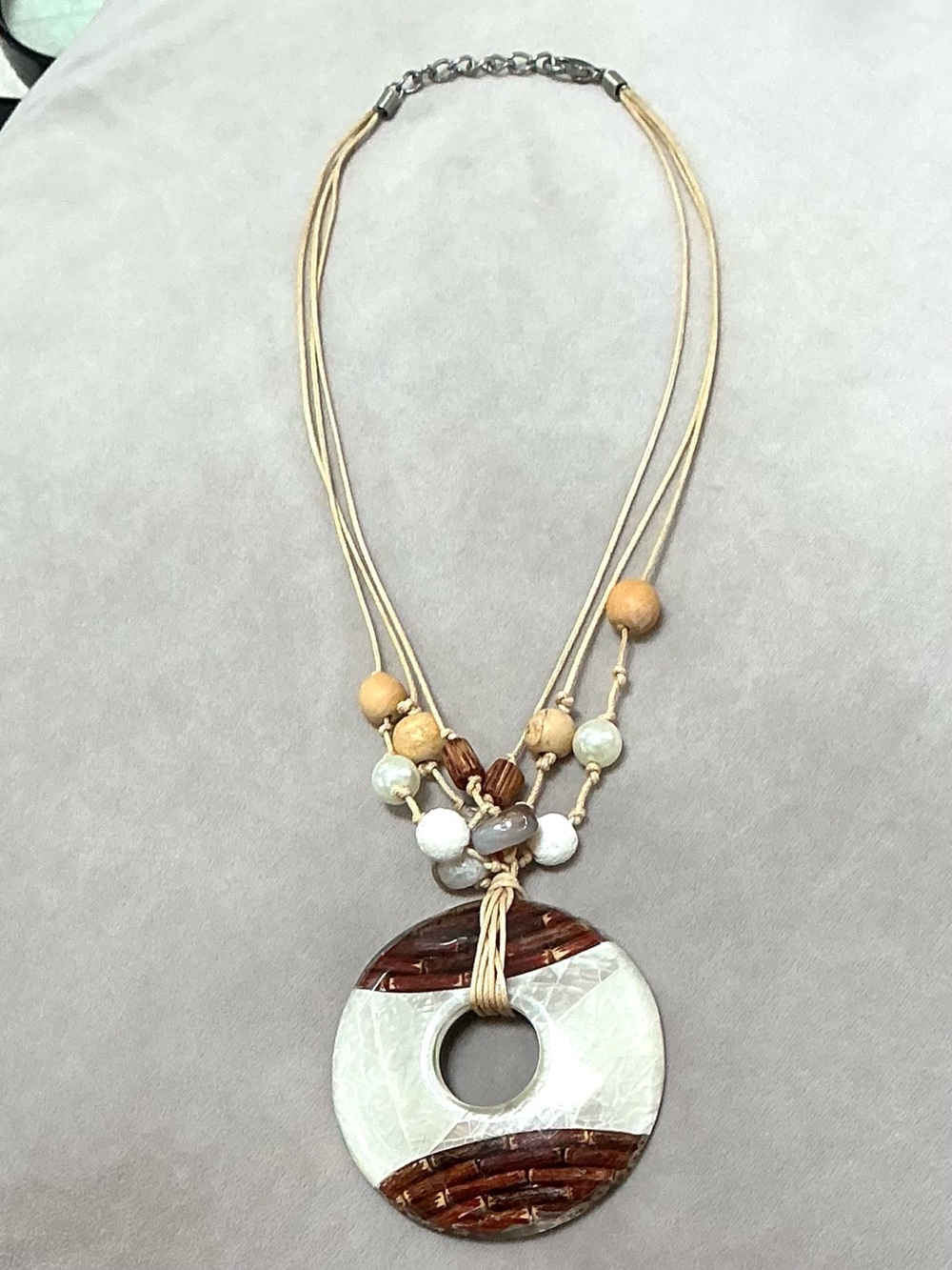 Boho Neutral Vibe Artsy Pendant Necklace